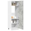 vidaXL Refrigerator Cabinet Concrete Grey Engineered Wood Tall