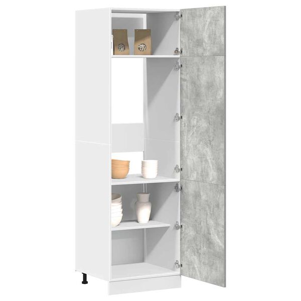 vidaXL Refrigerator Cabinet Concrete Grey Engineered Wood Tall