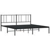 vidaXL Bed Frame Black Powder-Coated Steel 72 x 84 in Bed Frame