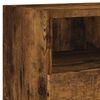 vidaXL TV Wall Cabinet Smoked Oak Engineered Wood 31.5 x 11.8 x 11.8 in