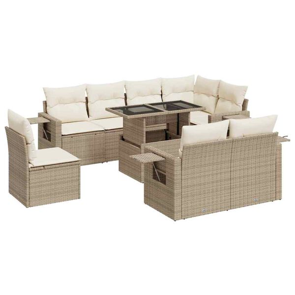 vidaXL Garden Sofa Set Beige