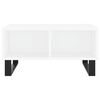 vidaXL Coffee Table White Engineered wood, Iron 23.6x23.6x11.8 in