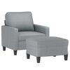 vidaXL Sofa Chair With Footstool Light grey