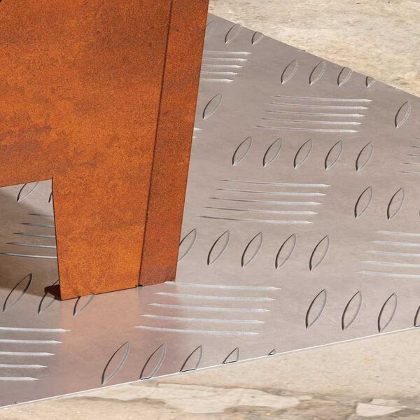 vidaXL Stair Tread Rectangular 2 pcs Silver 19.69 x 15.75 in Aluminium