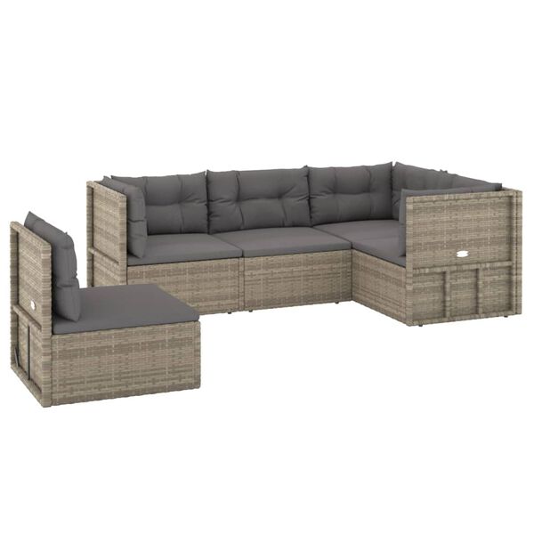 vidaXL Patio Lounge Set Gray