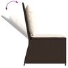 vidaXL Reclining Patio Bench Brown Poly Rattan Medium