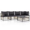 vidaXL Garden Lounge Set Dark Grey Poly rattan Large Modular