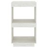 vidaXL Book Cabinet White Solid Pine Wood Compact Book Cabinet