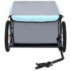 vidaXL Bike Trailer Black and Blue 143.3 lb