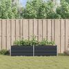 vidaXL Planter Anthracite 195 x 100 x 45 cm Galvanised Steel
