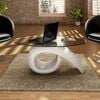 vidaXL Coffee Table High gloss white