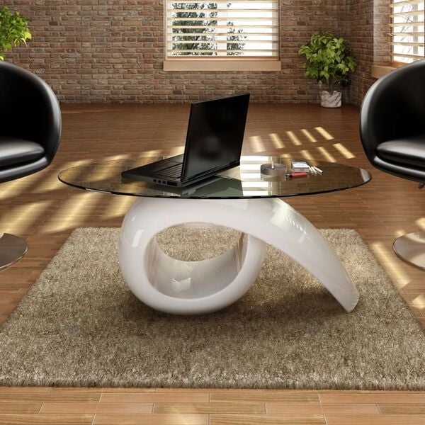 vidaXL Coffee Table High gloss white