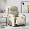 vidaXL Electric Massage Recliner Chair Cream Faux leather, metal, plywood
