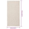 vidaXL Rug Cream Polypropylene (100% PP) 23.6 x 43.3 in Durable Rug