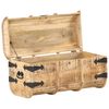 vidaXL Storage Chest Natural Wood Solid Mango Wood Medium Storage Chest