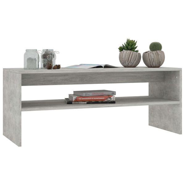 vidaXL Coffee Table Concrete Grey Engineered Wood Small Coffee Table