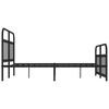 vidaXL Bed Frame Black Powder-coated steel Double Bed Bed Frame