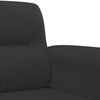 vidaXL 3-seater Sofa Black Microfiber fabric 3-Seater Durable Sofa