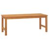 vidaXL Bench Brown Solid Teak Wood 45 in Strong Bench Rectangular