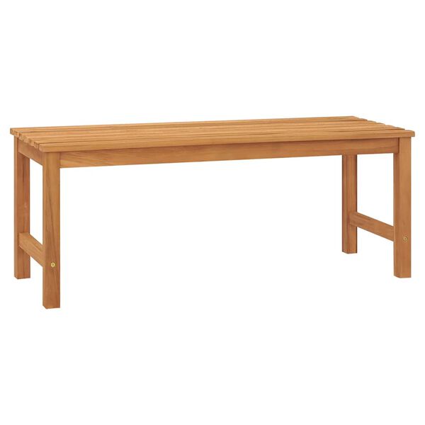 vidaXL Bench Brown Solid Teak Wood 45 in Strong Bench Rectangular