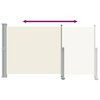 vidaXL Side Awning Cream screen, Grey stand