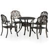 vidaXL Bistro Set Bronze Cast aluminum Medium Durable Bistro Set