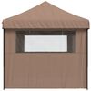 vidaXL Party Tent Brown Oxford fabric with PVC coating Large Foldable