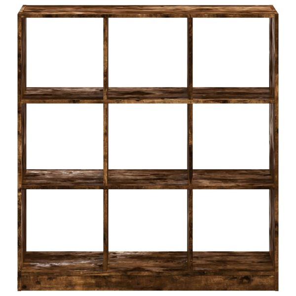 vidaXL Bookcase Smoked Oak Engineered Wood Compact Bookcase
