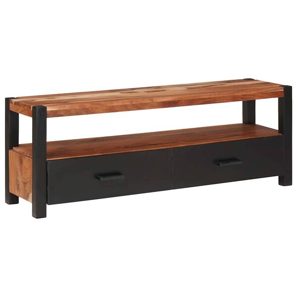 vidaXL Media Cabinet Brown 43.31 x 11.81 x 15.75 in Solid Acacia Wood