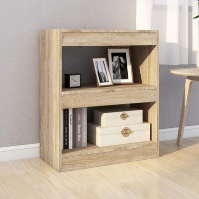 vidaXL Book Cabinet/Room Divider Sonoma Oak 23.6"x11.8"x28.3"