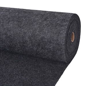 vidaXL Carpet Anthracite 6.56 x 32.81 ft Polyester