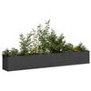 vidaXL Planter Black Cold-rolled Steel Large Planters Planter