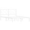 vidaXL Bed Frame White Powder-coated steel 55 x 79 in Bed Frame