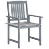 vidaXL Patio Chairs with Cushions 8 pcs Solid Acacia Wood Grey
