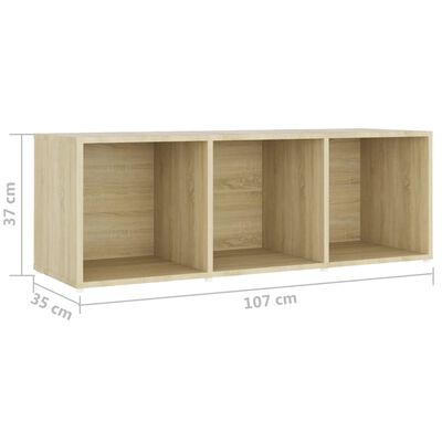 vidaXL 3 Piece TV Stand Set Sonoma Oak Engineered Wood