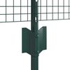 vidaXL Fence with Post Green 1.31 x 82.02 ft Steel and PVC