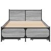 vidaXL Bed Frame Gray Sonoma Engineered wood, steel Small Single