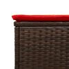 vidaXL Patio Sun Lounger Set Brown, Red