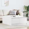 vidaXL Coffee Table White Engineered wood 39.4in x 39.4in x 15.7in