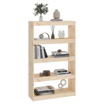 vidaXL Book Cabinet/Room Divider 31.5"x11.8"x53.3" Solid Wood Pine