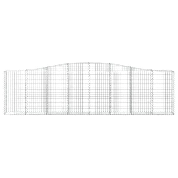 vidaXL Gabion Basket Set of 8 Silver Galvanized Iron Extra Large