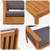 vidaXL Garden Sofa Set with Cushion 2 pcs Brown Solid Acacia wood