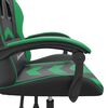 vidaXL Gaming Chair Black and Green Faux Leather