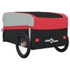 vidaXL Bike Trailer Black and Red 99.2 lb Iron