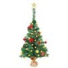 vidaXL Christmas Tree Green PVC Small Christmas Tree Cone-shaped