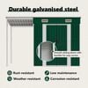 vidaXL Garden Shed Green Galvanized steel, Plastic Large Garden Shed