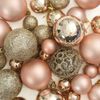 vidaXL 111 Piece Christmas Bauble Set Rose Gold Polystyrene