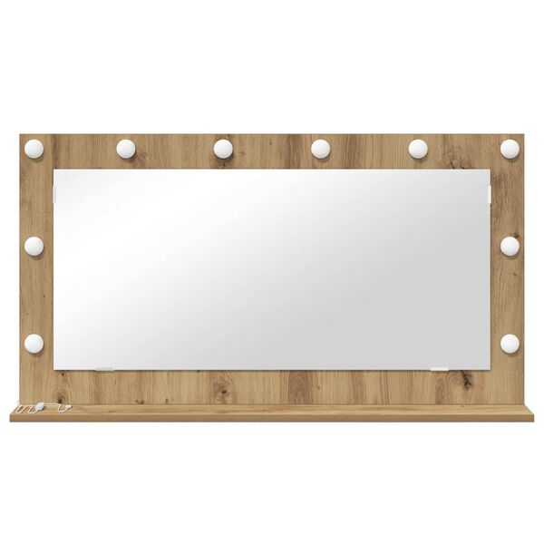 vidaXL Vanity Mirror with Mirror Artisan Oak 39.37 x 21.65 x 7.09 in