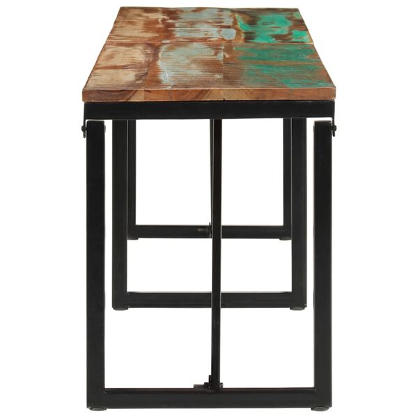 vidaXL Bench Multicolor Solid reclaimed wood and powder-coated iron