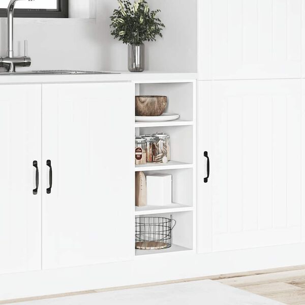 vidaXL Bottom Cabinet White Engineered Wood 11.8x17.5x32.1 in